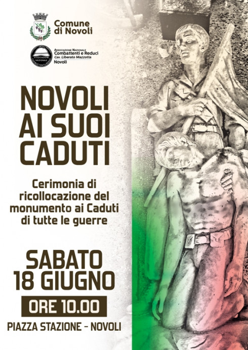NOVOLI AI SUOI CADUTI  CERIMONIA DI RICOLLOCAZIONE DEL MONUMENTO AI CADUTI DI...