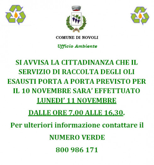 RACCOLTA OLI ESAUSTI