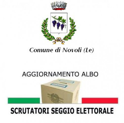 Aggiornamento annuale dell'Albo degli Scrutatori. Avviso di deposito atti