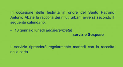AVVISO RACCOLTA INDIFFERENZIATA