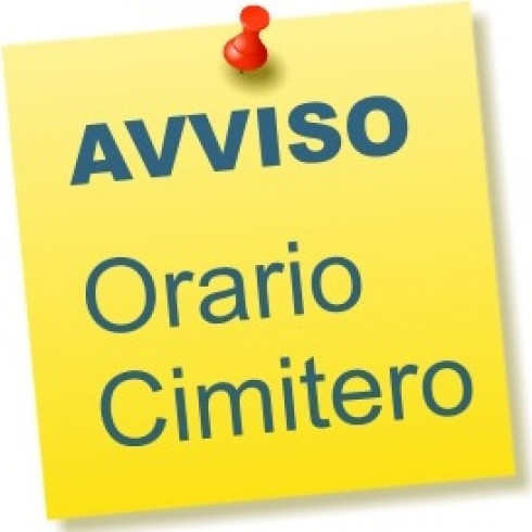 Orario di apertura Cimitero Comunale