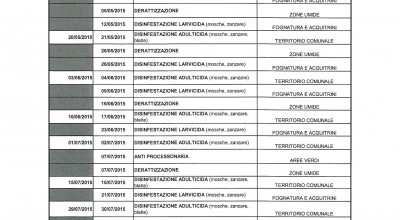PROGRAMMA DISINFEZIONE, DISINFESTAZIONE, DERATTIZZAZIONE, ANTIPROCESSIONARIA ...