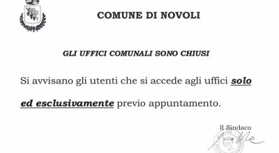 Emergenza Covid19- Chiusura Uffici Comunali