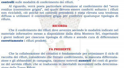AVVISO RACCOLTA DIFFERENZIATA