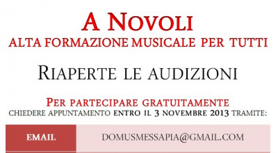 CANTIAMO! A NOVOLI ALTA FORMAZIONE MUSICALE PER TUTTI