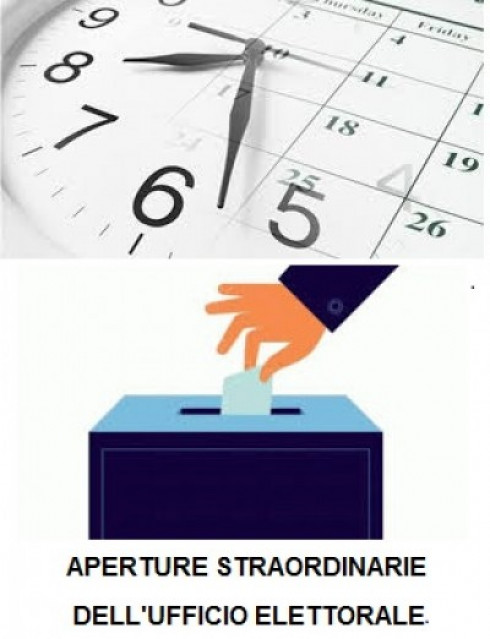 Orari di apertura Ufficio Elettorale Comunale per il rilascio delle Tessere E...