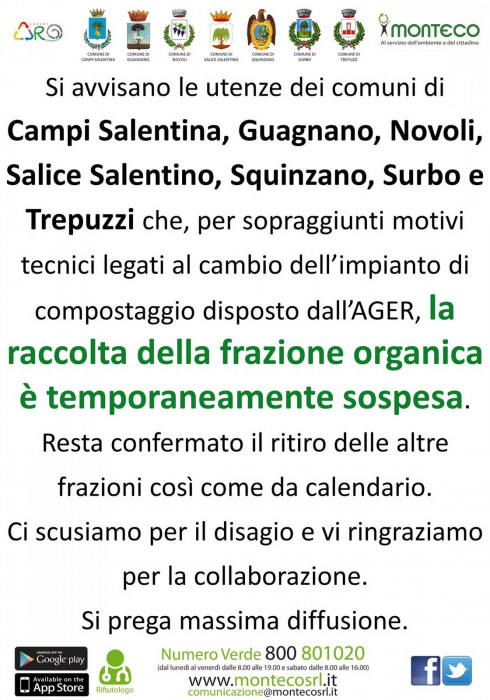SERVIZIO RACCOLTA FRAZIONE ORGANICA 