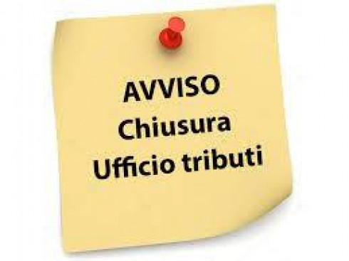 CHIUSURA UFFICIO TRIBUTI