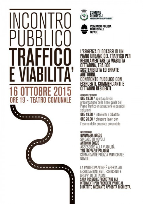 TRAFFICO E VIABILIT&Agrave;, INCONTRO PUBBLICO A NOVOLI