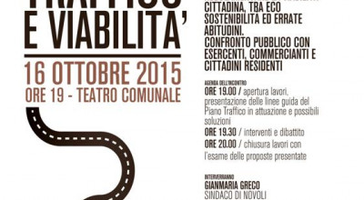 TRAFFICO E VIABILIT&Agrave;, INCONTRO PUBBLICO A NOVOLI
