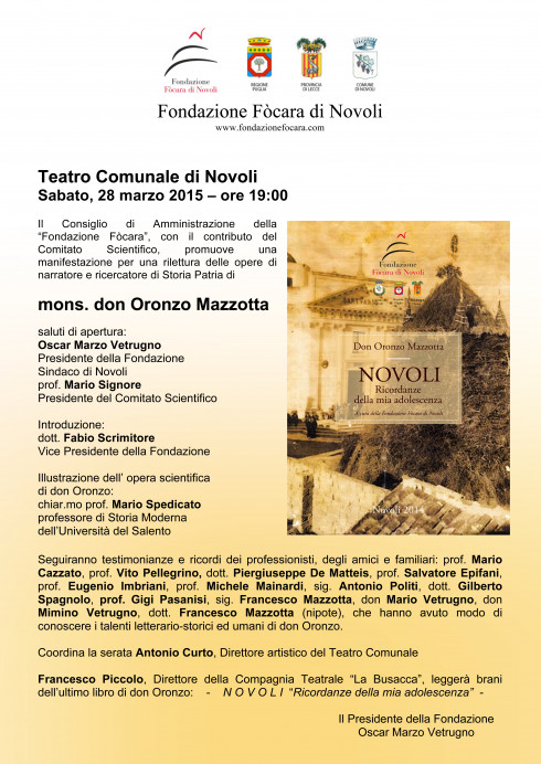 Manifestazione presentazione libro  Novoli - Ricordanze  della mia adolescenz...
