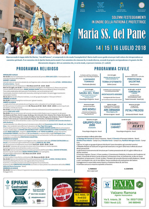 Festa Patronale MARIA SS del PANE