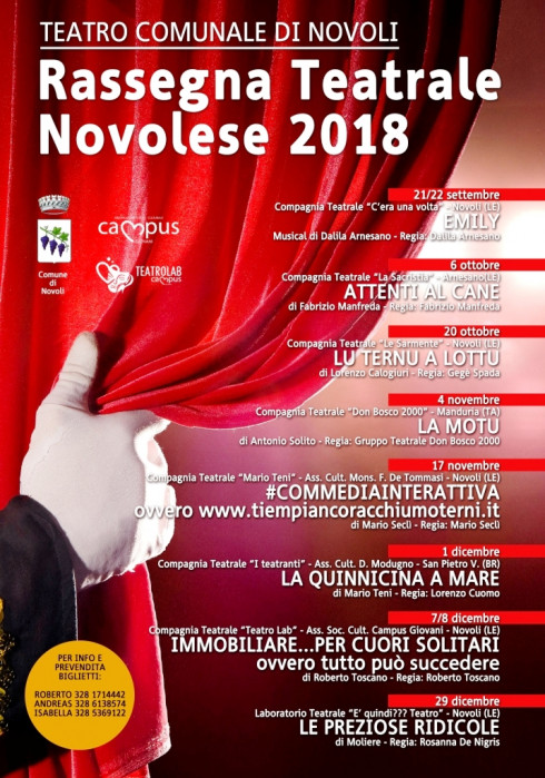RASSEGNA TEATRALE NOVOLESE 2018