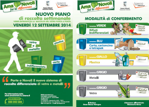 Nuovo Calendario Raccolta Differenziata