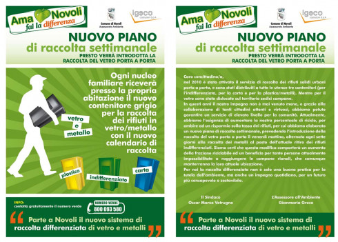 RACCOLTA VETRO E METALLI PORTA A PORTA