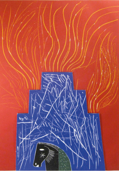xilografia di Mimmo Paladino